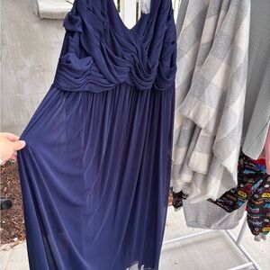 Elegant Navy Blue Evening Dress